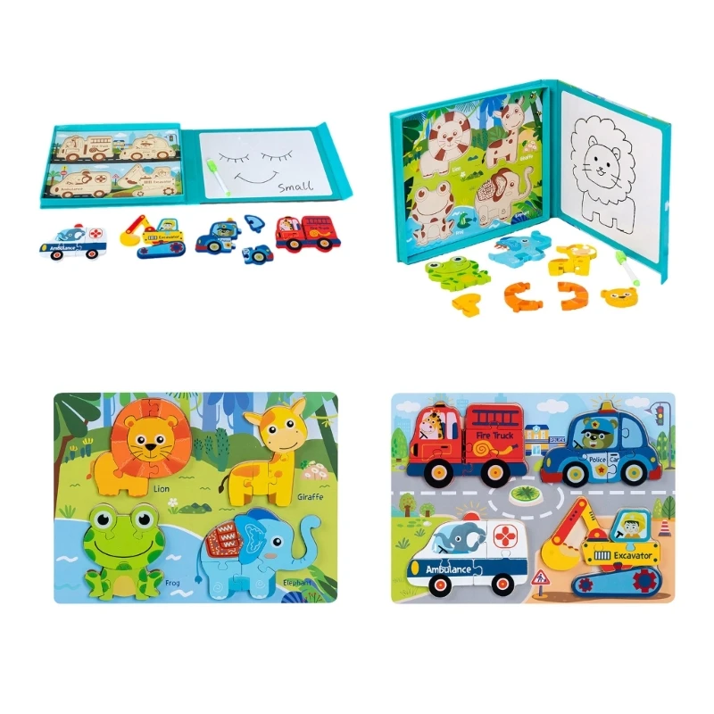 

HUYU 3D головоломка деревянная форма головоломка игрушка дети мультфильм головоломка настольная игра обучающая игрушка