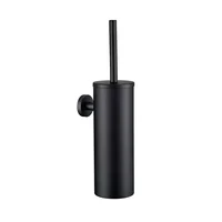 Stainless Steel Brushed Toilet Brush with Stainless Steel Wall Mounted Brush Holder For Cleaning Bathroom Accessories