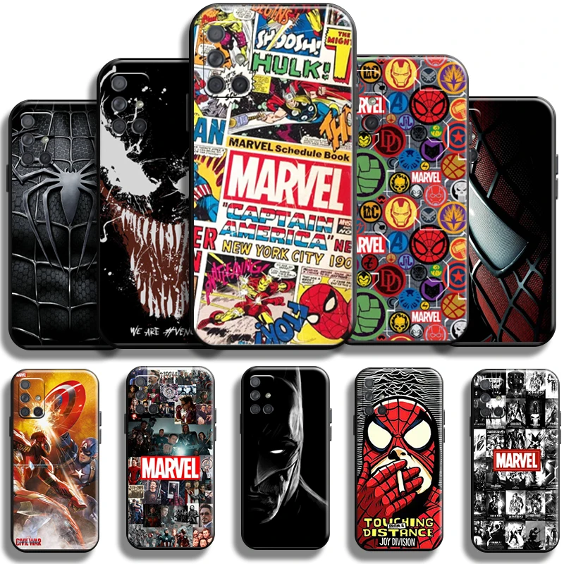 

Marvel Avengers For Samsung Galaxy A71 A71 5G Phone Case Cover Soft TPU Shell Liquid Silicon Funda Cases Black Carcasa