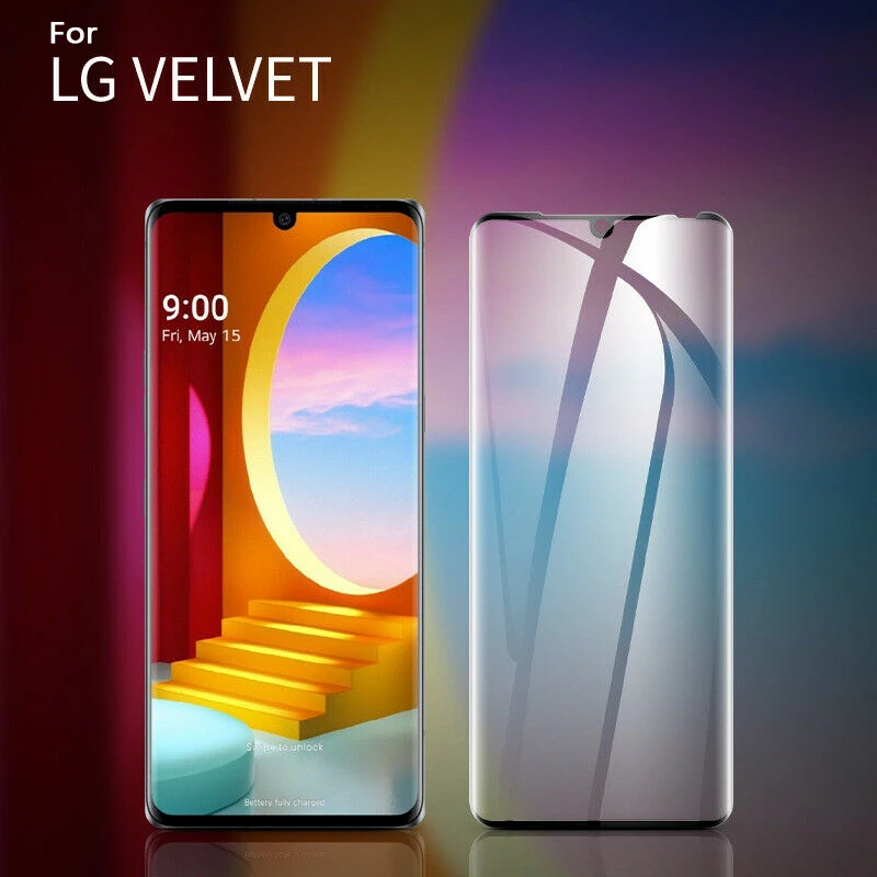2Pcs 3D Full Cover Curved Screen Protectors For LG Velvet G9 5G For LG Velvet LG Wing 5G Tempered Glass Protective Film