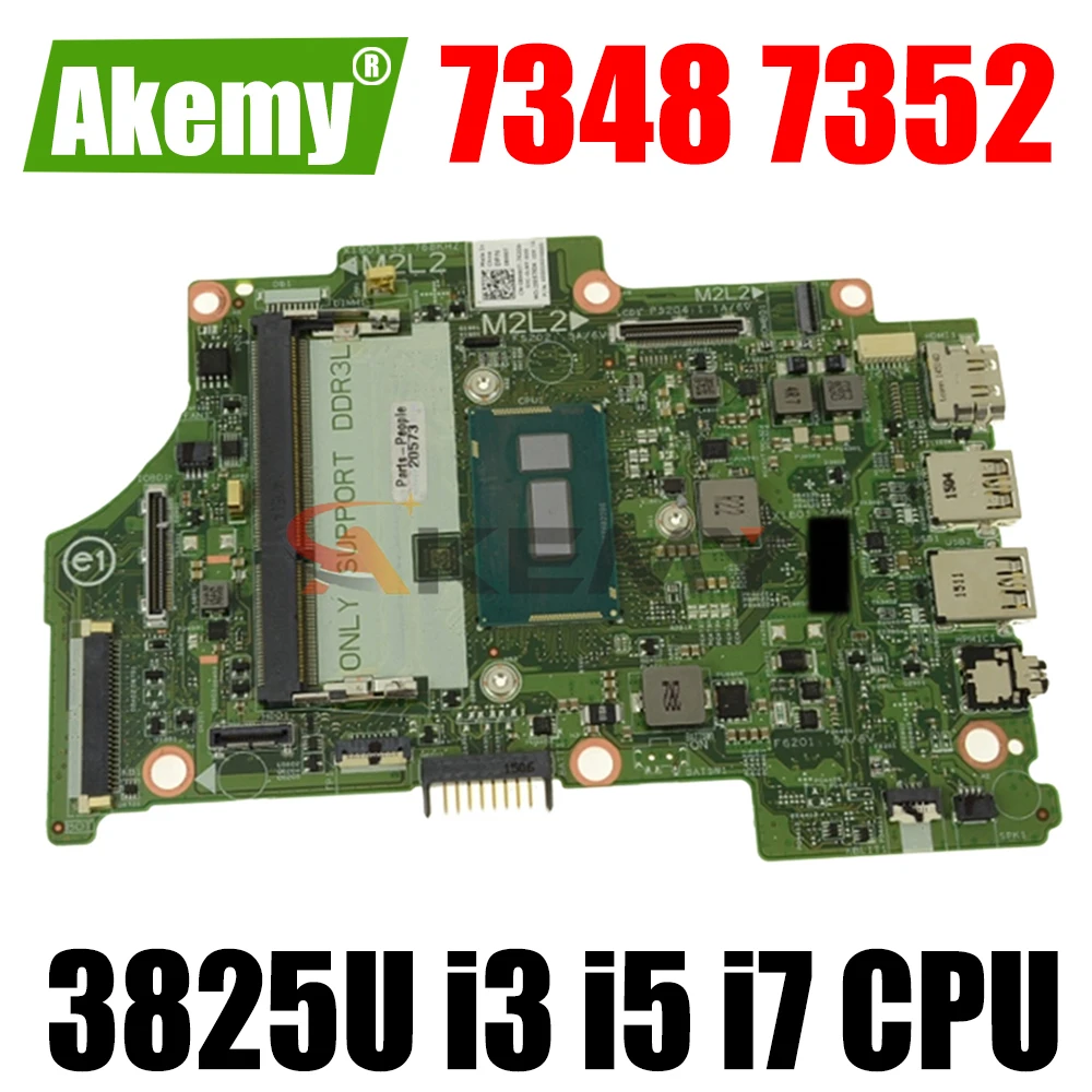 

Материнская плата для ноутбука DELL Inspiron 7348 7352 7558 3825U i3 i5 i7 4-го поколения или процессора 5-го поколения Φ 08H90T 13321-1 Материнская плата