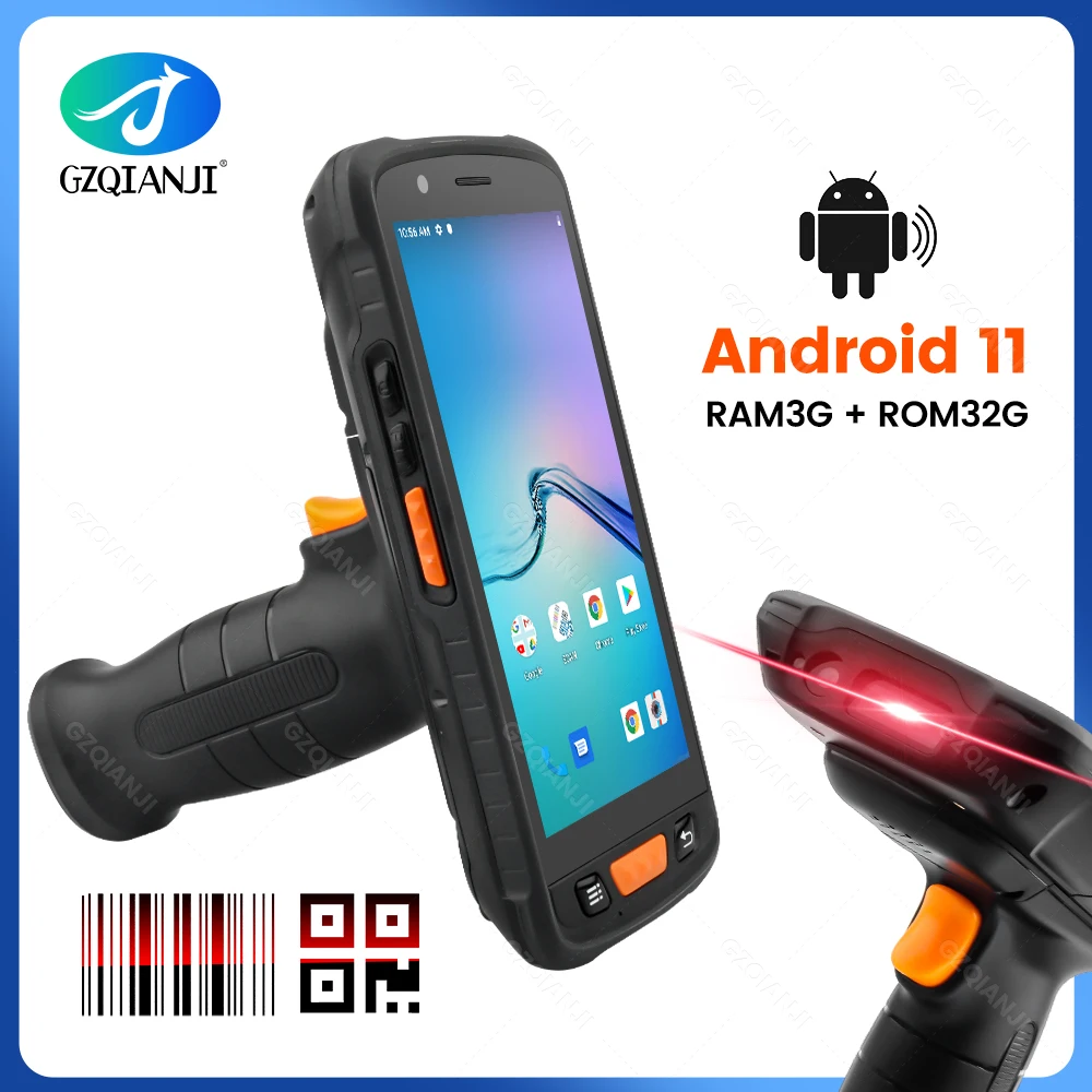 

Android11 Handheld Data Collector Pistol Grip PDA Terminal with 2D Barcode Scanner for Warehouse Logistic Inventory POS PDA
