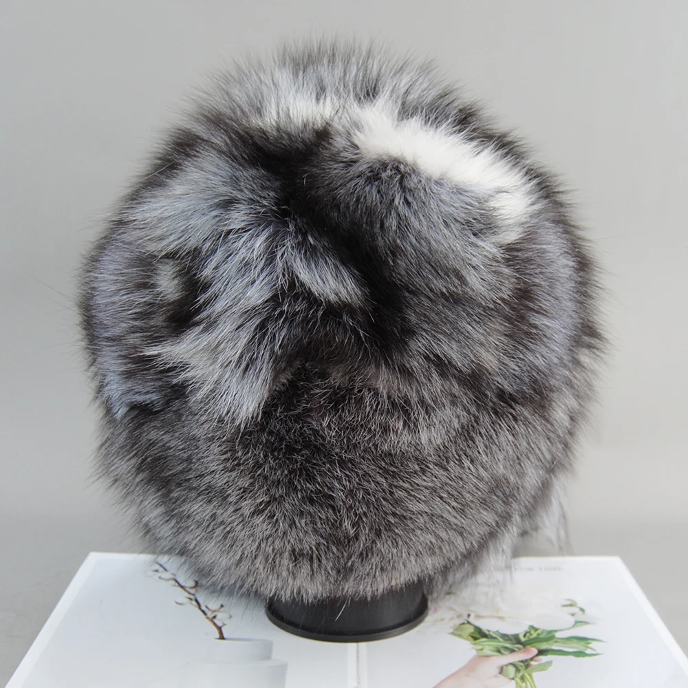 Новая зимняя толстая теплая модная шапка-бомбер с ушками черная Новое