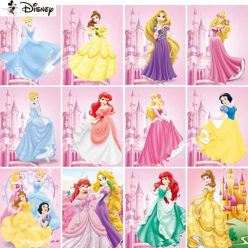 

Алмазная вышивка «сделай сам» Disney, Набор для вышивки крестиком «мультяшная принцесса», рукоделие