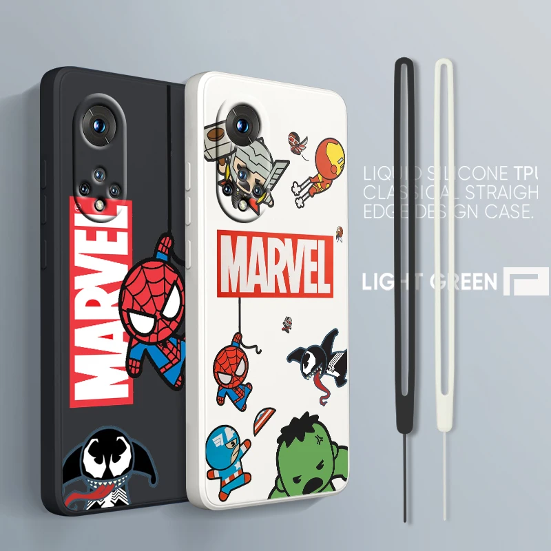 

Marvel Hero Hulk Cartoon For Xiaomi POCO C50 C40 X4 M5S F4 M4 X3 F3 M3 C3 Pro GT NFC 4G 5G Liquid Rope Silicone Phone Case