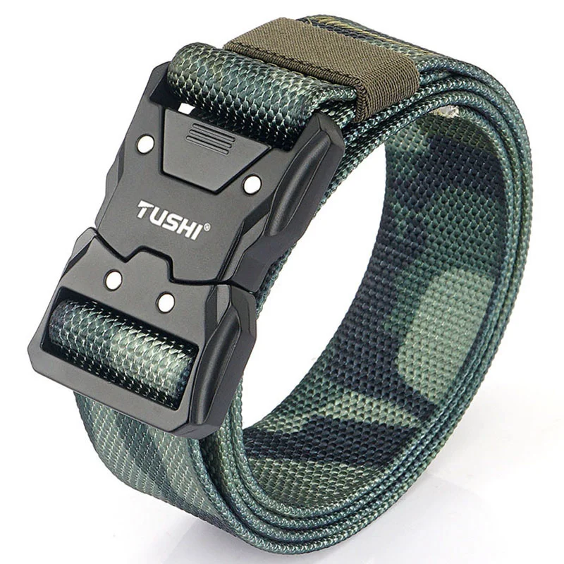 Men's Tactical Belt Army Outdoor untin Tactical Military Canvas Multi Function Combat Survival i Quality Marine Corps Nylon