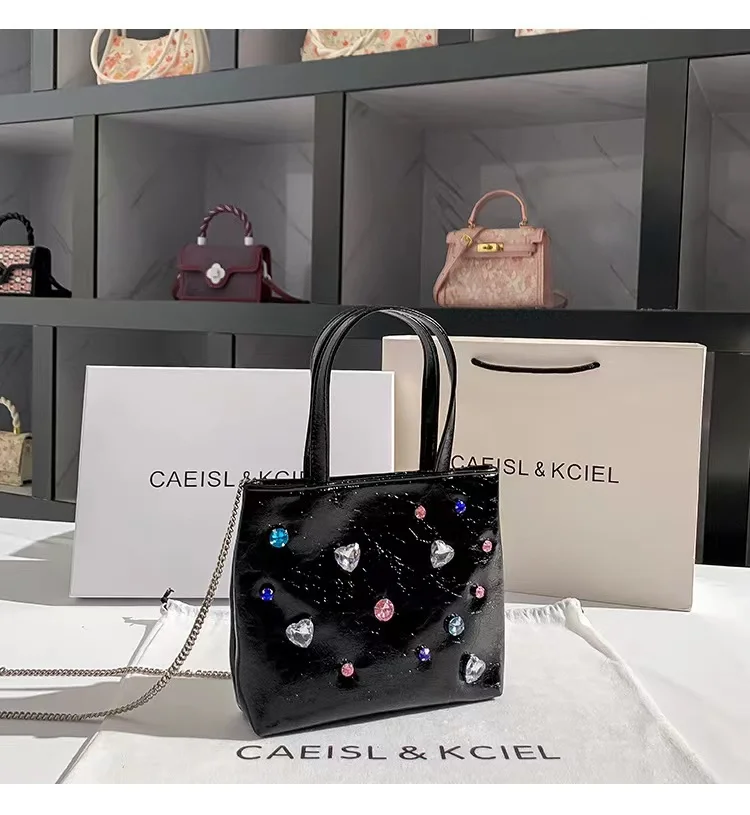 Luxury Designer Women's Handbag  Crystal Shiny Rhinestone Diamond Evening Bag Wedding Party Clutch Purse Shoulder Crossbody Bag