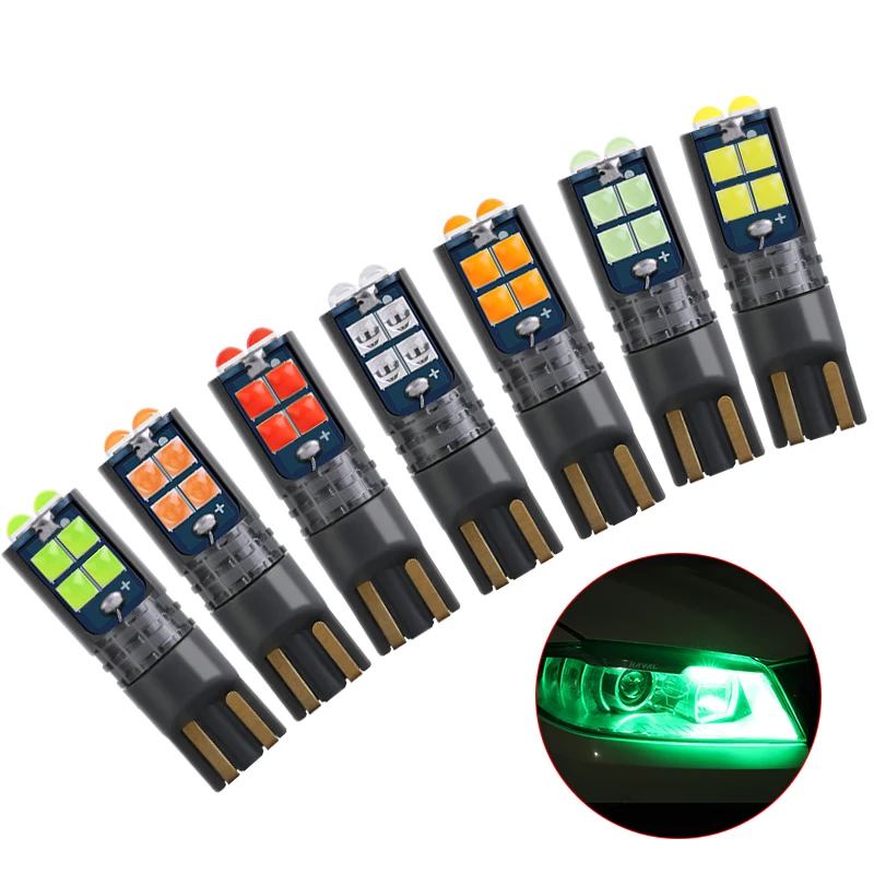 

2 шт., Автомобильные светодиодные лампы T10 W5W 3030 10SMD 194 168