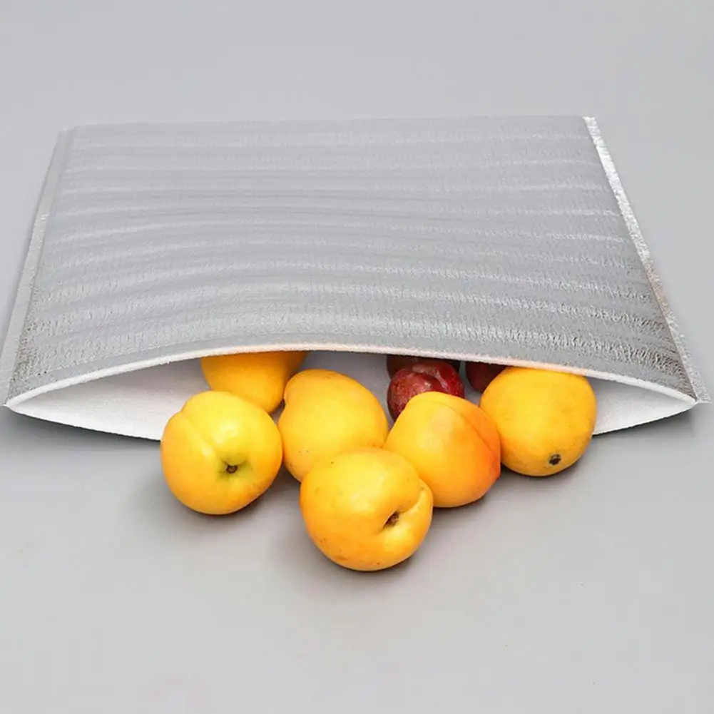 

10Pcs Food Storage Bag Odorless Safe Heat Preservation Aluminum Foil Lunch Cooler Bag Lunch Cooler Bag for Supermarket