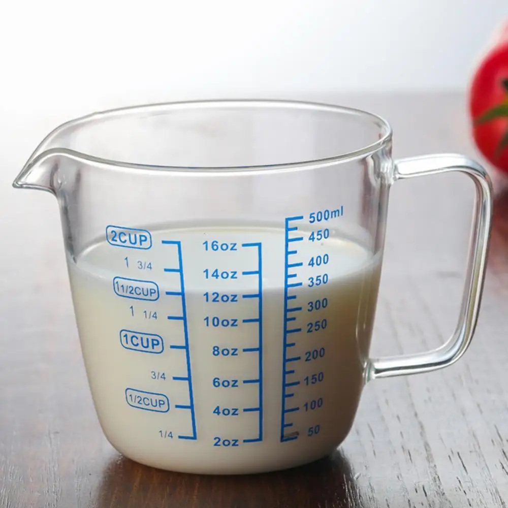 Measuring Cup 250ml/500ml Heat Resisting Glass Measuring Cup