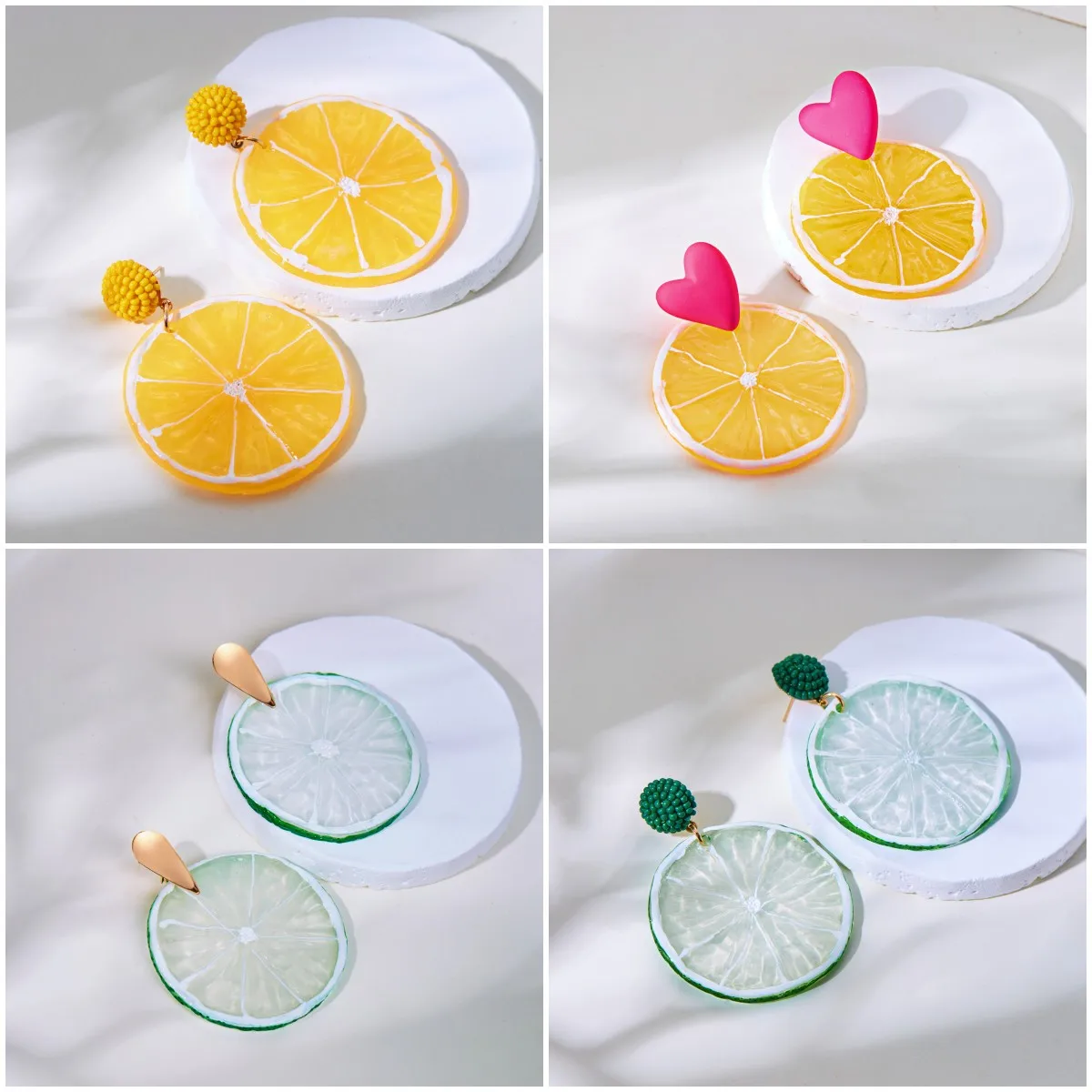 Модные милые акриловые серьги-капли в форме фруктов для женщин уникальные