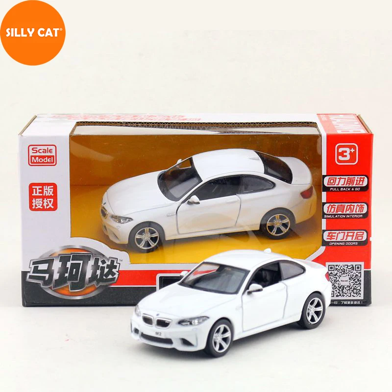 SILLY CAT 1:36 Metal Alloy Simulation Model Car For BMW M2 Soprt Car Model Toy Play Vehicles Car Collection Boy Car Toys