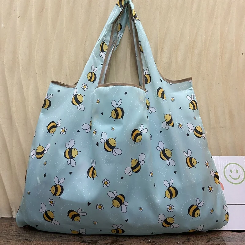 Large Large Capacity Oxford Cloth Supermarket Eco Bag Shopping Bag Waterproof Grocery Shopping Bag Clothes Bag Woven Handbag