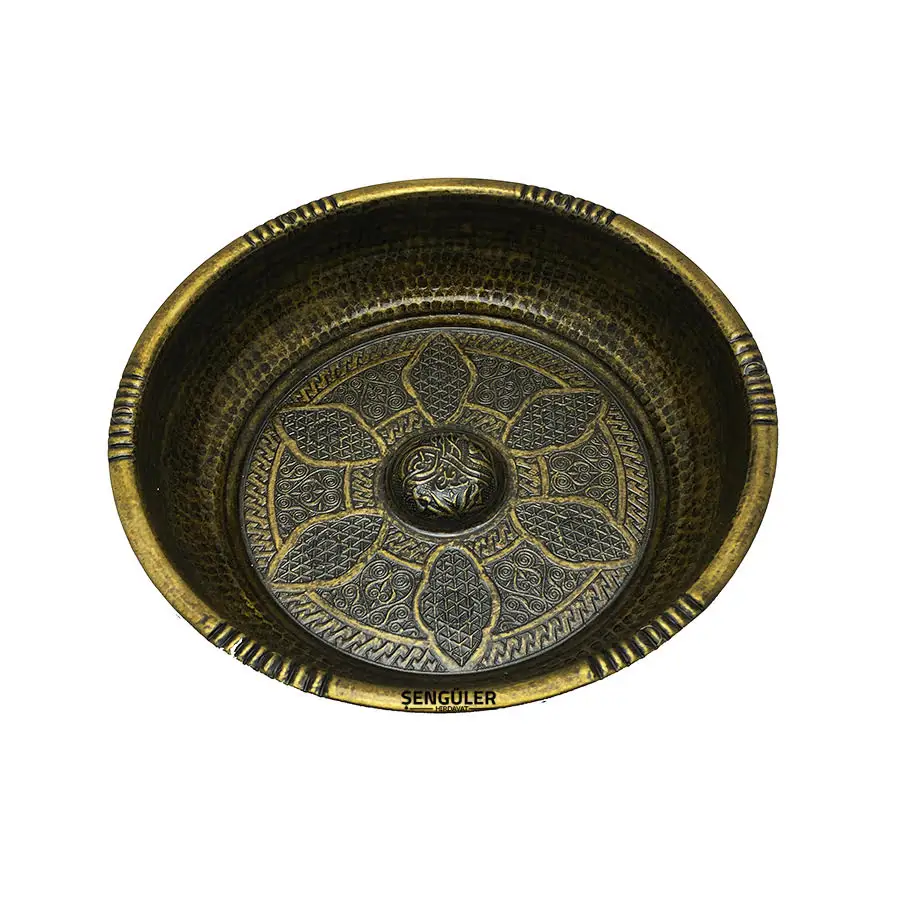 

FKN Traditional Turkish Bath Bowl Authentic Turkish Hammam Accessories Ottoman Pattern Antique Nostalgic Spa Bowl