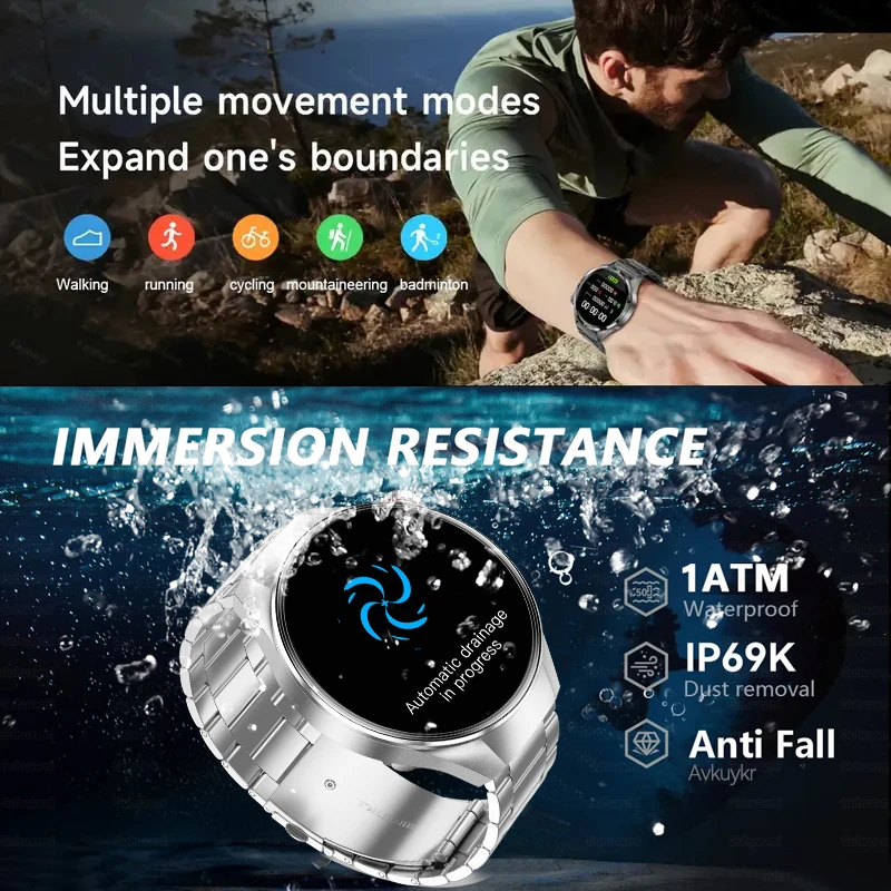 Фото Новые смарт-часы G5 PLUS 2025 года для мужчин: AMOLED-экран 1,75 дюйма, GPS, отслеживание траектории движения, пульсометр, Bluetooth-звонки, водонепроницаемость IP68 №5
