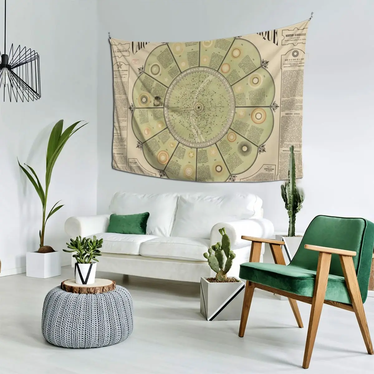 Метеорологическая и астрономическая карта Fran?ois-Xavier Meissonnier (1877) Гобелен Украшение