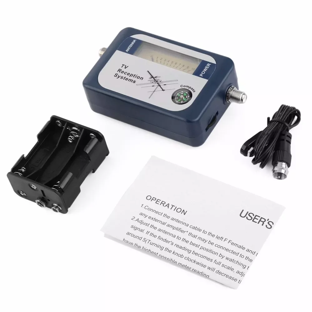 

DVB-T Finder Digital Aerial Terrestrial TV Antenna Signal Power Strength Meter Pointer TV Reception Systems With Compass