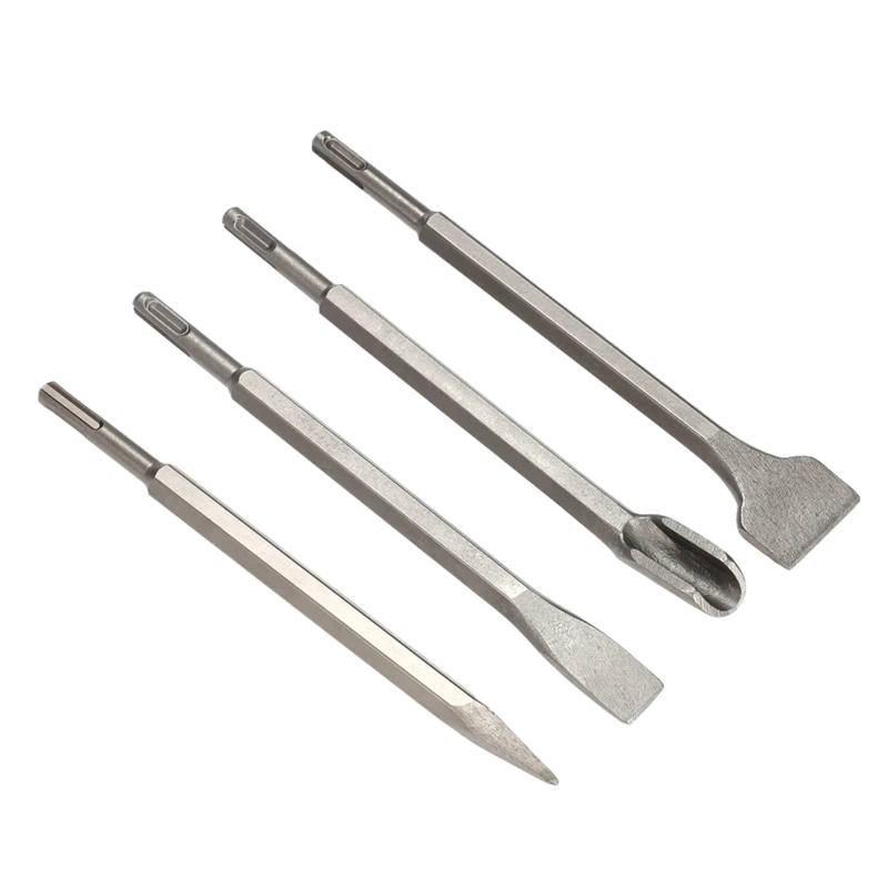 

JHD-4PCS SDS Plus Chisel Set Flat Groove Bit Hammer Drill