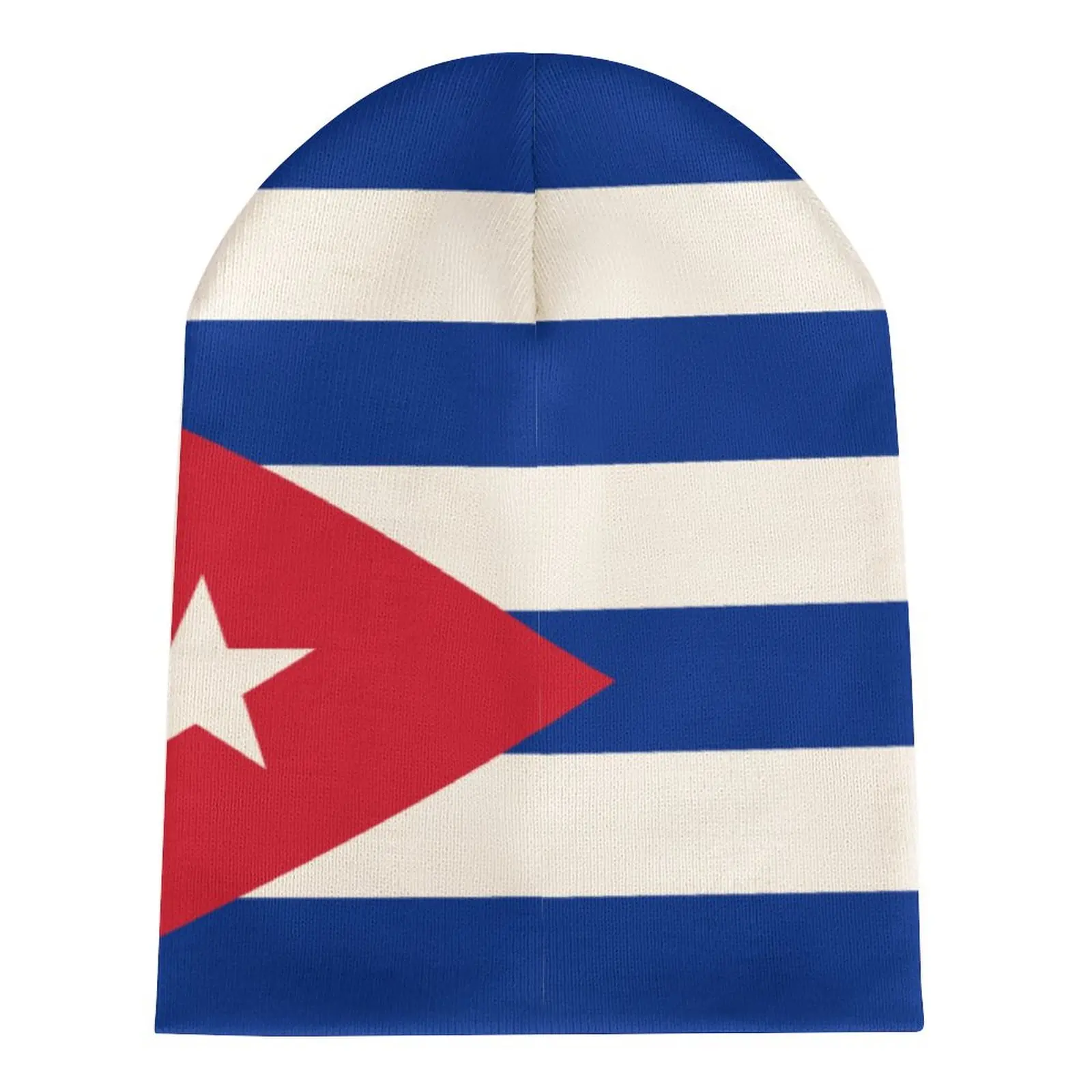 

Шапка-бини вязаная унисекс, теплая зимняя шапка с изображением народа кубинского флага, для мужчин, женщин, мальчиков