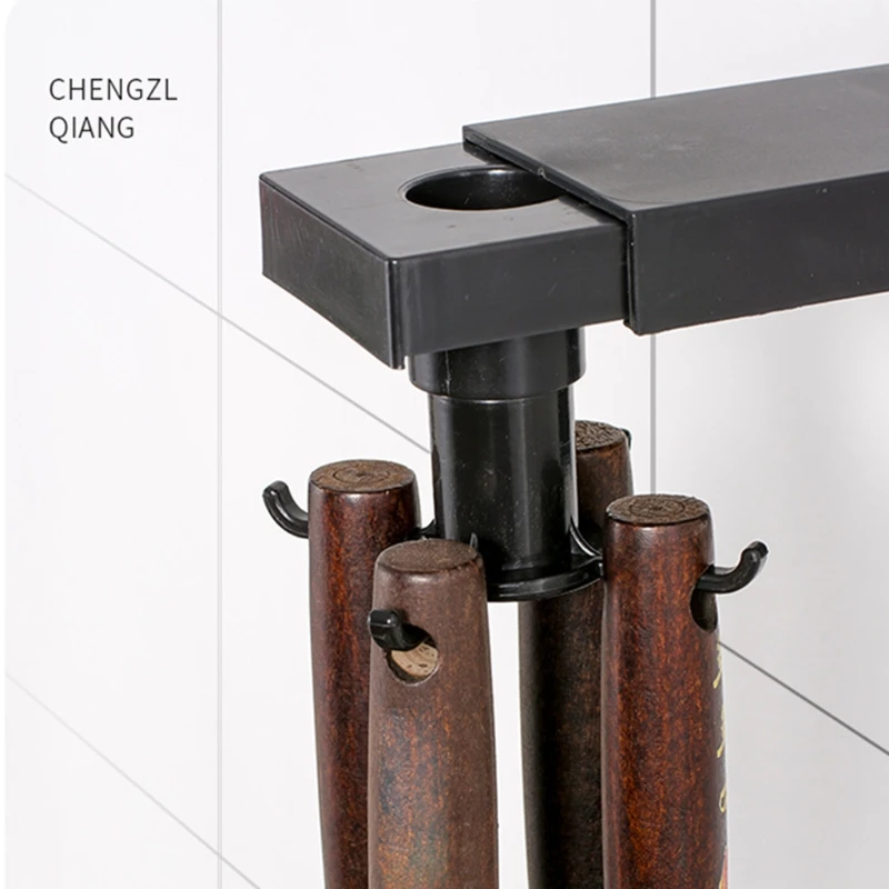 

Выдвижной Держатель для посуды с 6 крючками для подвешивания ключей/пальто/чая/полотенец, вращающаяся стойка для дома B03E