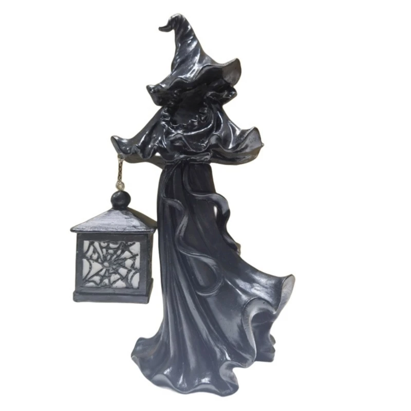 

Halloween Witch Figurine with Resin Material Garden and Room Decoration for Indoor Outdoor Garden Yard Decoration E65B