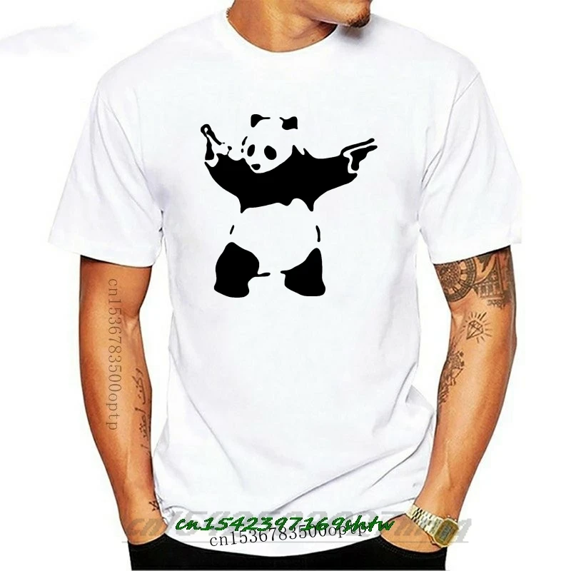 

Панда Бэнкси футболка все размеры # белый