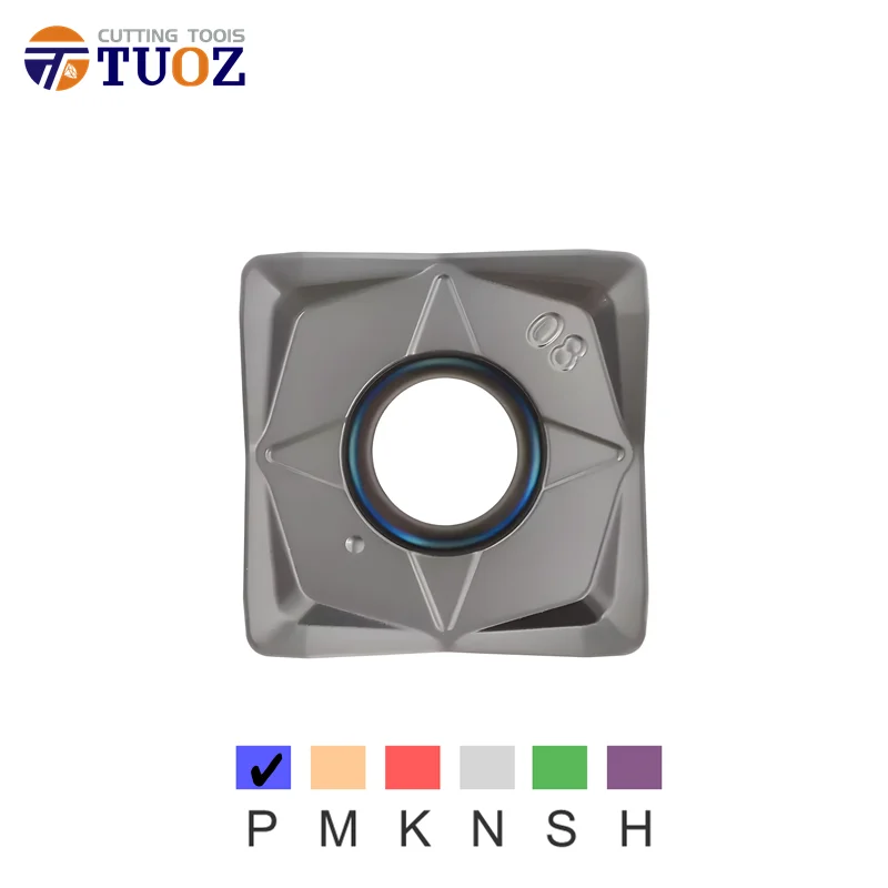 TUOZ SNMU 130508 EN-G двухсторонняя 90-градусная вставка для фрезы с быстрой подачей
