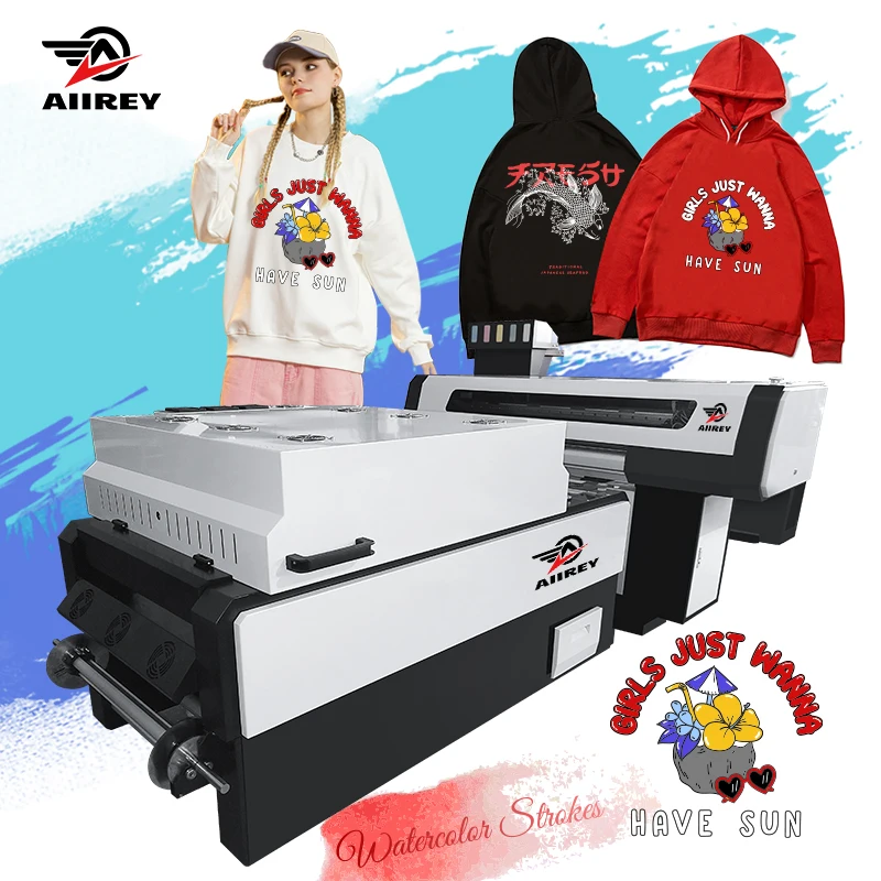 2022 best new dtg Heat Transfer T-shirt inkjet Printing 60CM Global Hot Sales Full Set dtf printer with Powder Machine