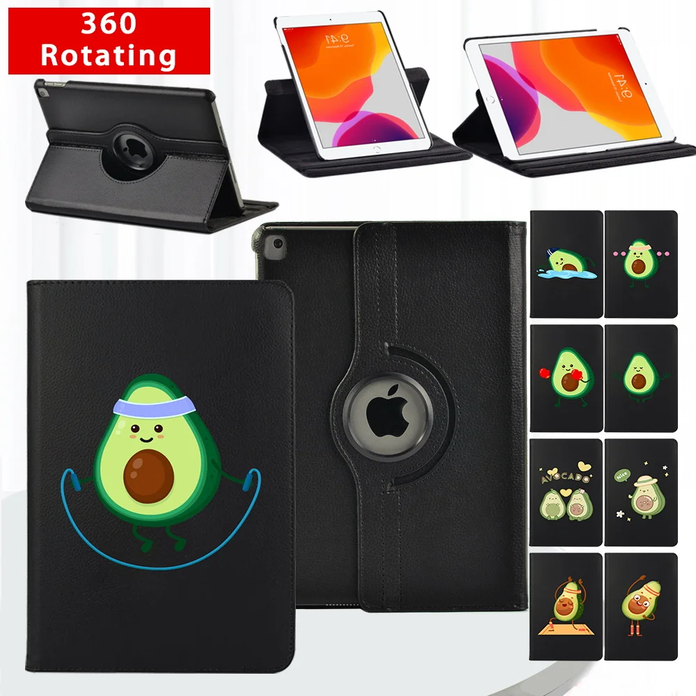

Flip Tablet Case for Apple Ipad Mini 4/5/ipad 2/3/4 360 Rotating Shell Avocado Leather Stand Cover Fits IPad 5th/6th/7th/8th Gen