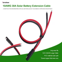 10awg solar energy storage extension cord sae repair plug 50cm red and black cable ship engineering vehicle car battery connect