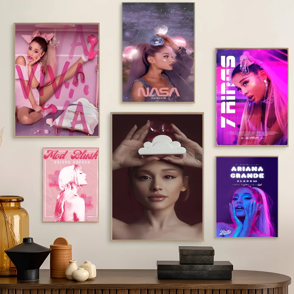 Music Ariana Grande Classic Anime Poster Waterproof Paper Sticker Coffee House Bar Room Wall Decor