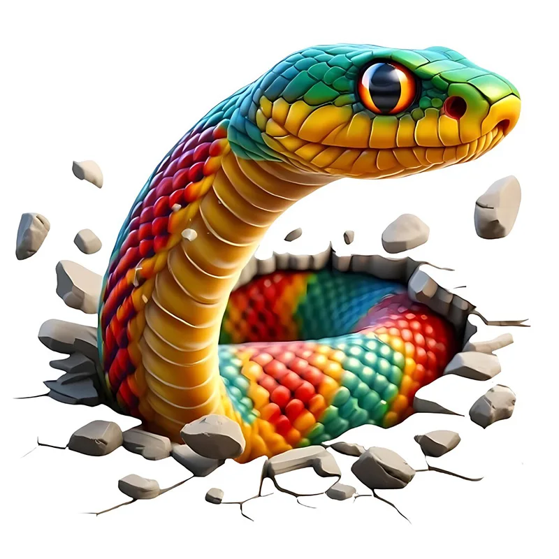 

3D наклейки со змеей из ПВХ