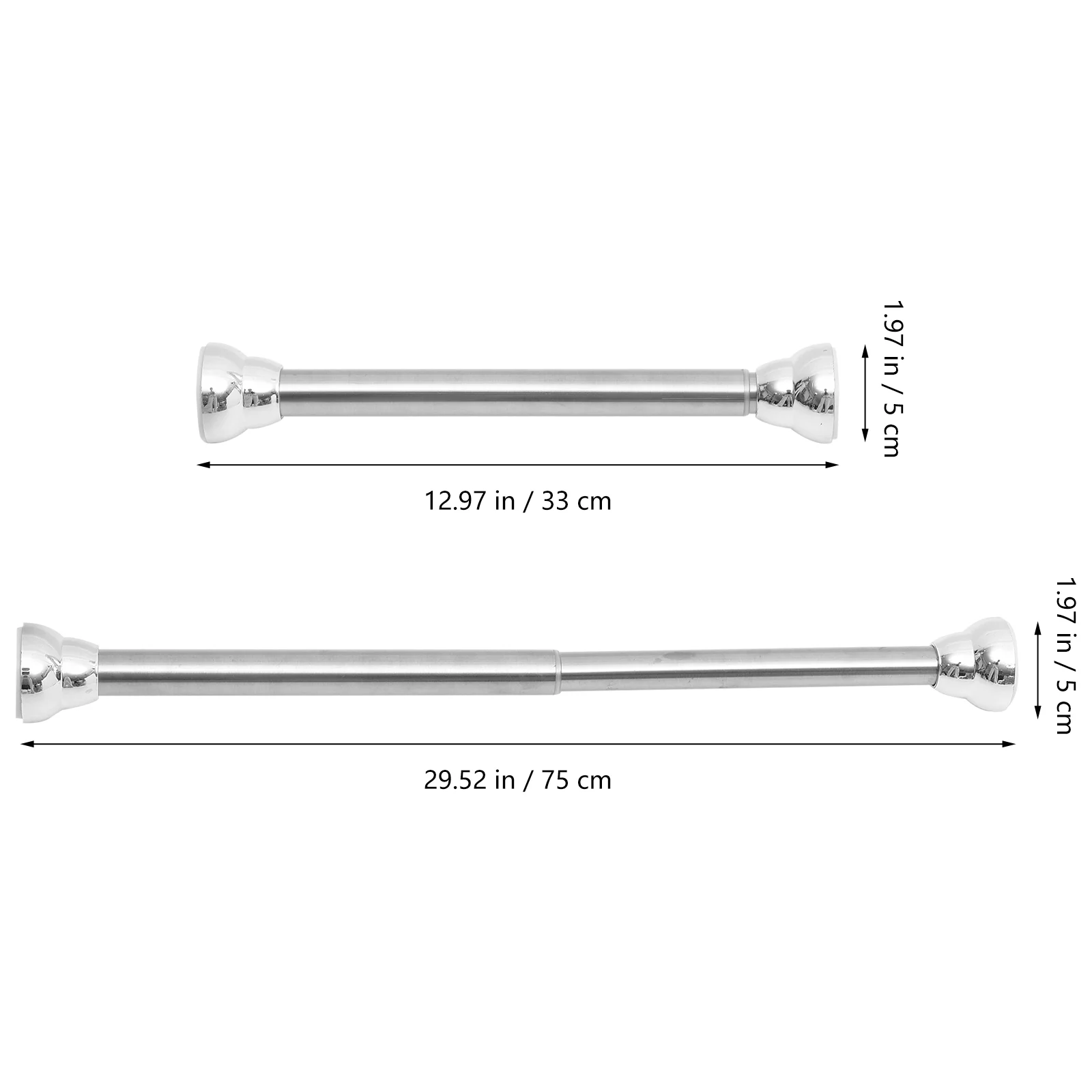 Карниз для ванной комнаты металлическая выдвижная вешалка одежды душ из