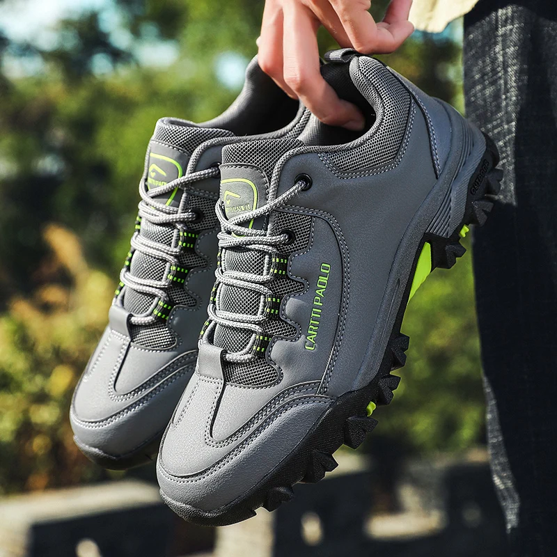 Мужские походные ботинки повседневная кожаная Водонепроницаемая спортивная