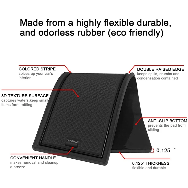 Для Toyota Tacoma Accessories 2016-2021 Custom Liner Cup Holder Console и Door карманные вкладыши (двойная кабина