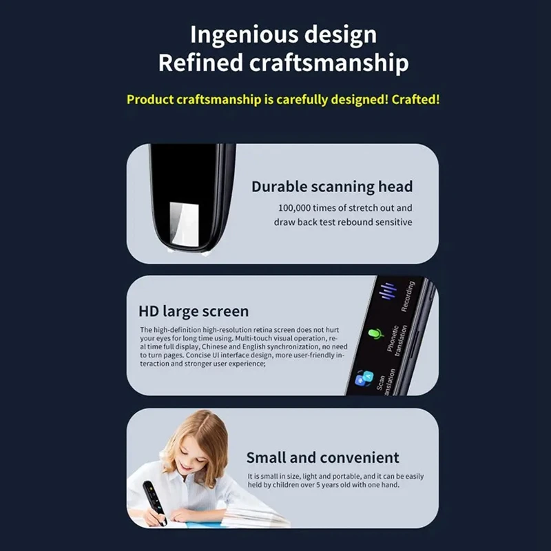 Переводчик языков ручка для чтения с Wi-Fi Автономная словарь умная сканирования