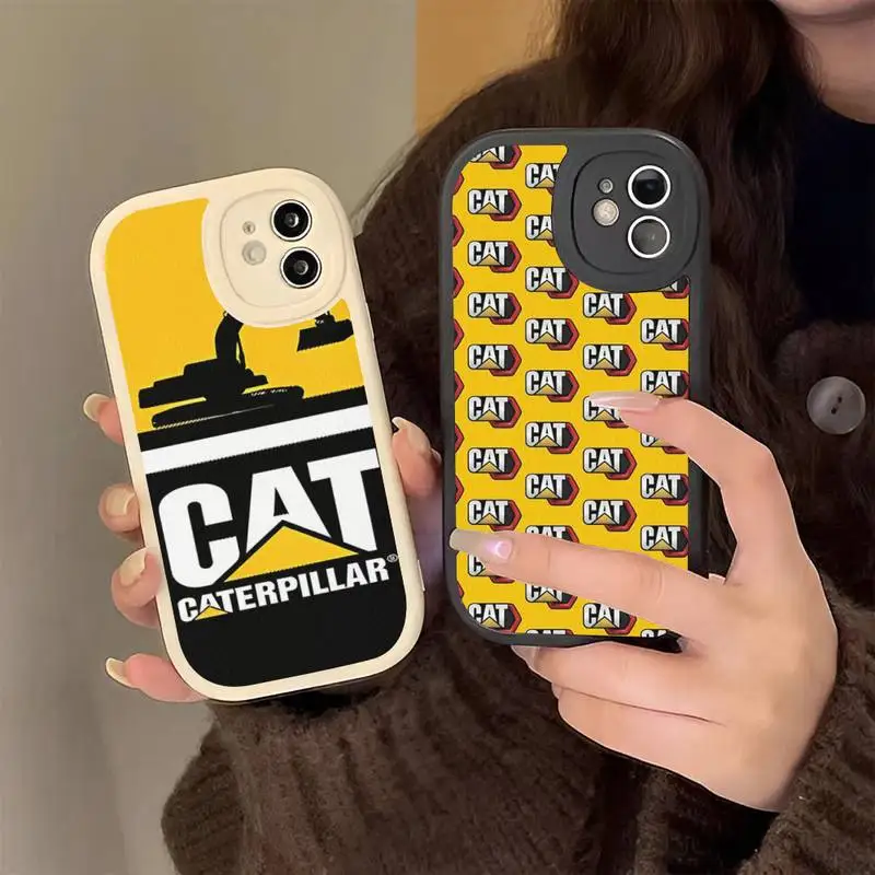 

C-Caterpillar-Cat Phone Case Hard Leather Phone Case for iPhone 13 12 Mini 11 14 Pro Max Xs X Xr 7 8 Plus 6 6s Se 2022 Cover