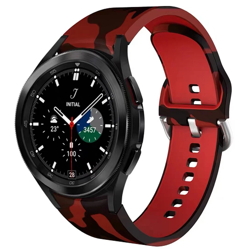 

Силиконовый ремешок для Samsung Galaxy Watch 4, 40/44 мм, с принтом, 42/46 мм