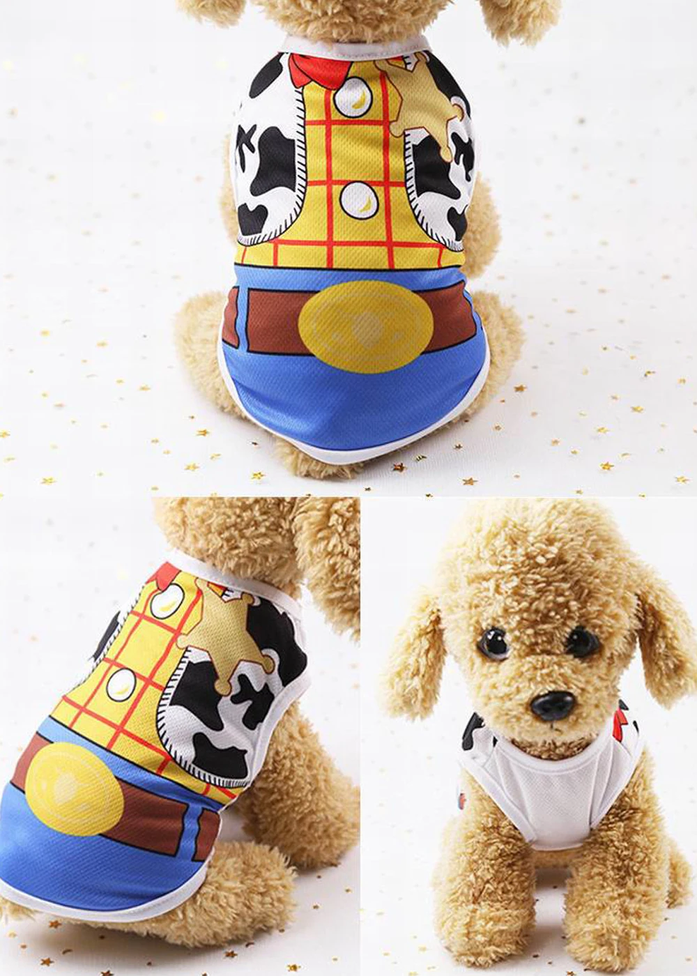 

Fashion Summer Fall Dog Clothes Puppy T-Shirt Pet Cartoon Clothing Small Pet Supplies Summer Shirt Casual Vest Breathable Shirt
