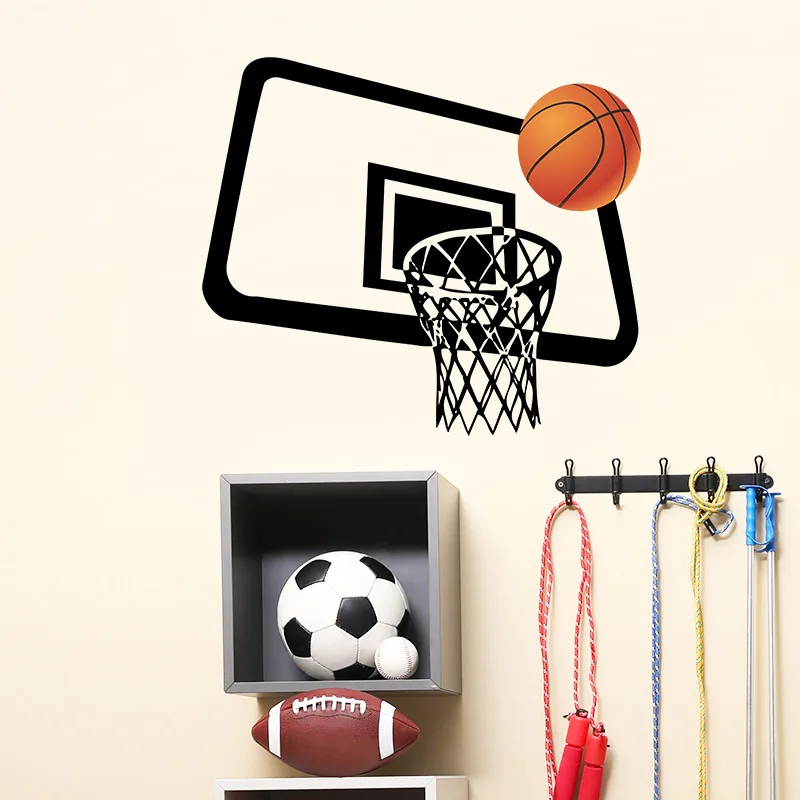 Наклейка для декора детской комнаты персонализированная корзина стрельбы