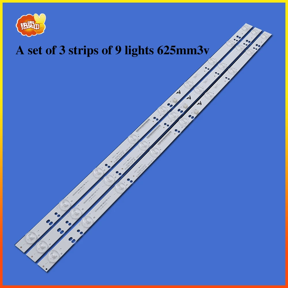 3pcs LED Backlight for BOEI 320WU1 DEXP F32C7100B/W H32D7100C 32inch 321E5Q 32PHF3056/T3 GC32D09-ZC14F-05 303GC315037 3v 62.5CM