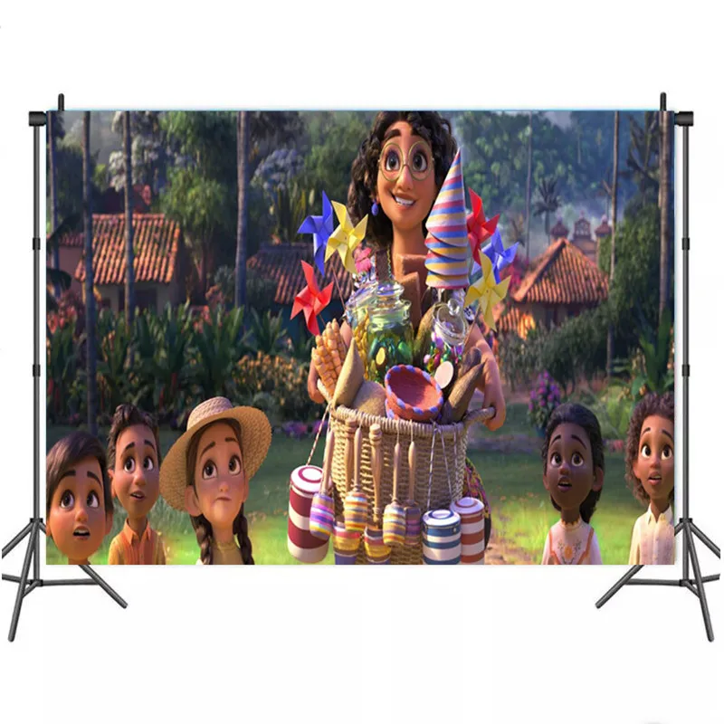 Фон для детского дня рождения с изображением героев мультфильмов |