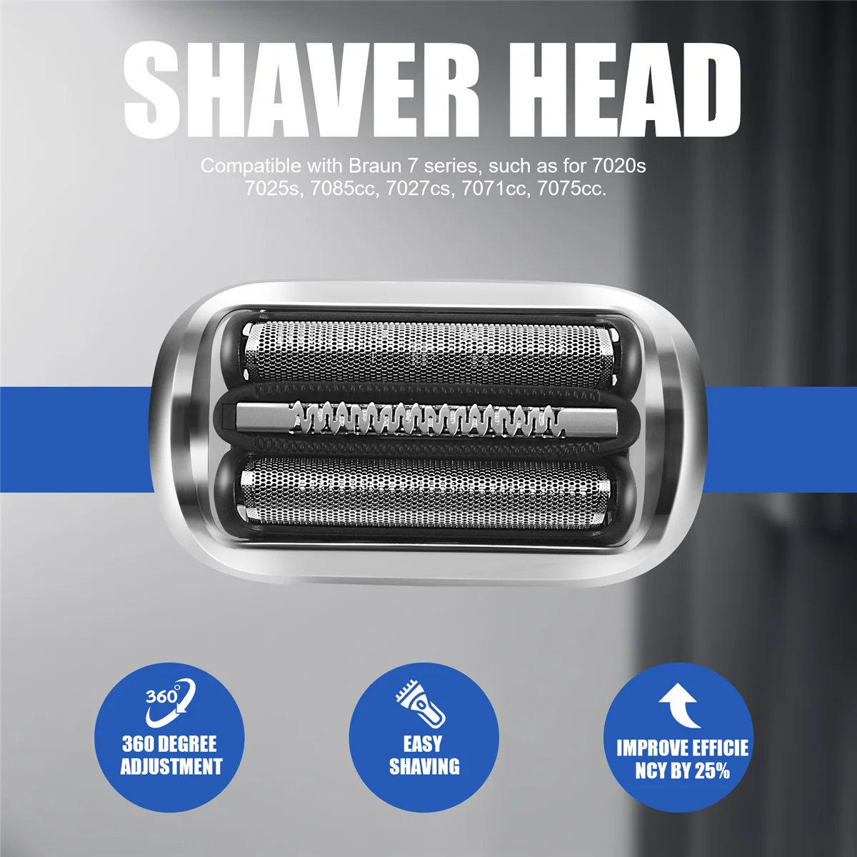 73S Shaver Foil &amp Cutter Replacement Part for Braun Series 7 7020S 7025S 7085Cc 7027Cs 7071Cc 7075Cc