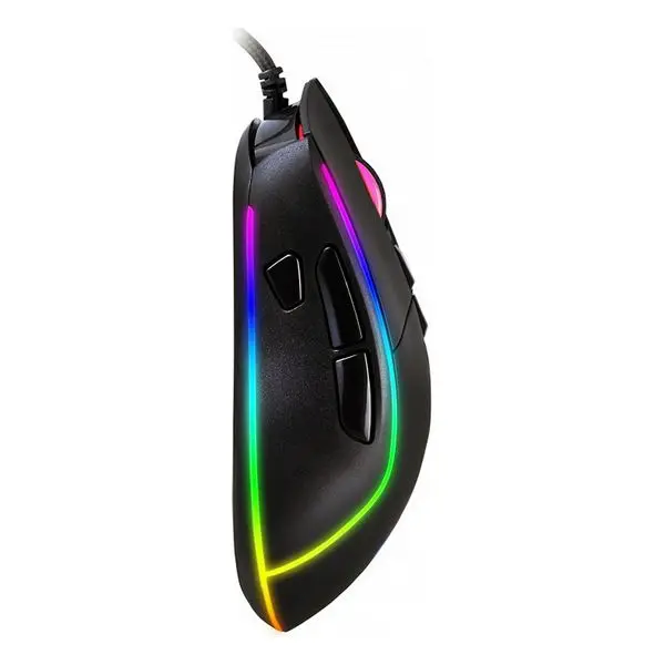 Светодиодный игровой Мышь небольшой DG MOU019 RGB 6400 точек/дюйм 30 ips черный|Коврики для