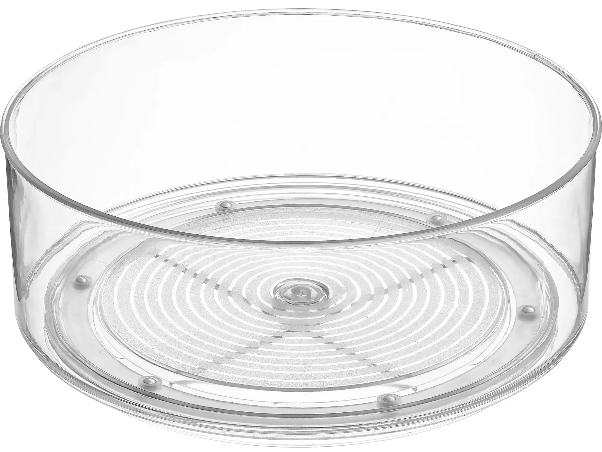 

Round Plastic Lazy Susan Turntable Food Storage Container for Kitchen