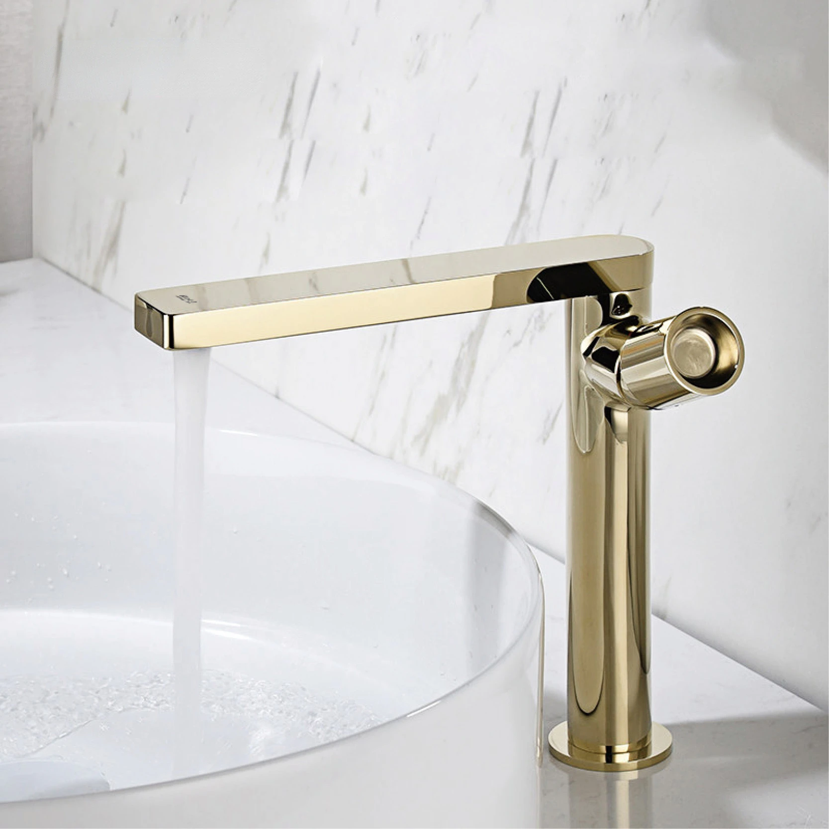 

Brass Bathroom Faucet Hot and Cold Rotating All Copper Toilet Modern Design Wash Basin Faucet