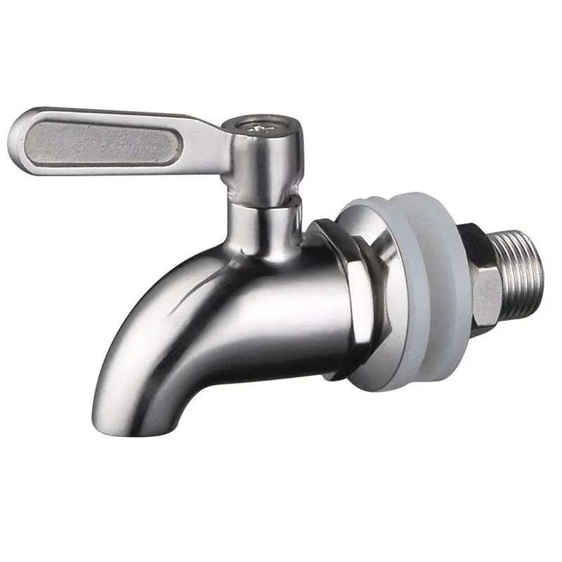 

16mm Drink Dispenser Tap Beverage Wine Barrel Faucet Spigot Water Stainless Steel Coffee Juice Taps Silver Faucet Kitchen Tools