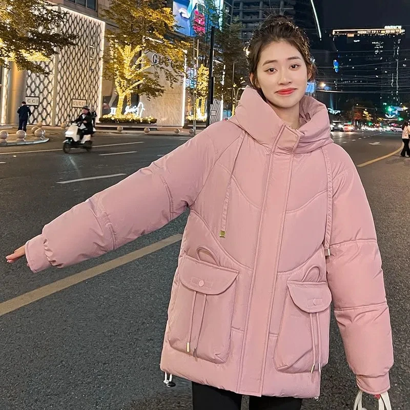 Пуховое пальто из хлопка Женская длинная теплая куртка с хлопковой подкладкой