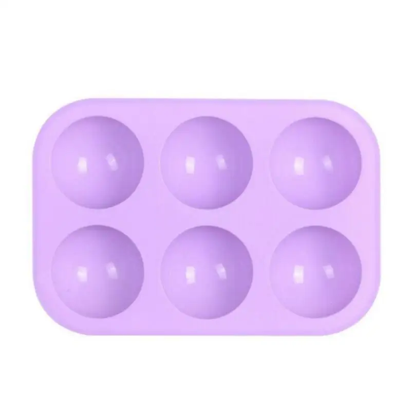 

Chocolate Ice Cream Soap Popular Mold baking kitchen accessories Newest 6-Round Half Ball Cake Silicone Mold Flexible Cookie