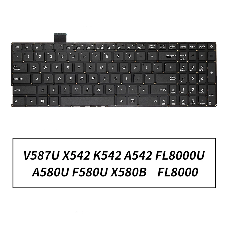Новая оригинальная клавиатура для ноутбука ASUS X542 K542 A542 X542U FL8000 A580U F580U X580B V587U V587U (art.: 3920cc196895f) - 3920cc196895f